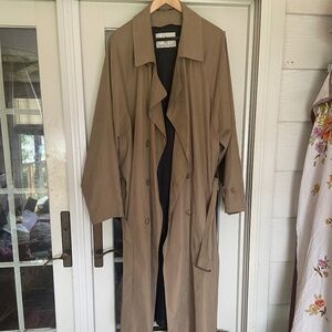 London Fog Men's Lined Double Breasted Belted Tan Trench Coat Big&Tall Sz 50R